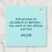 Kleurrijke Iguana dank u Bedankjes Labels (Achterkant)