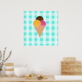 Kleurrijke Ijs Illustratie Poster (Keuken)