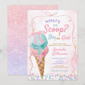 Kleurrijke Ijs Kleur Bekend Makende Jongen of Meis Kaart (Voorkant / Achterkant)