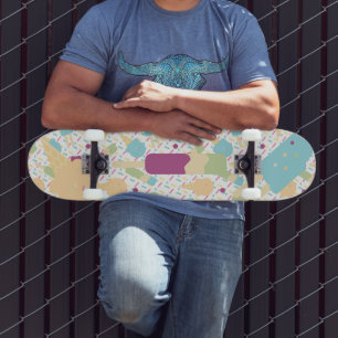 Kleurrijke IJscrème Spikkels Patroon Naam Persoonlijk Skateboard