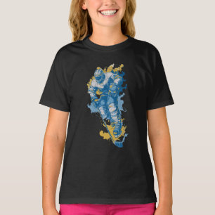 Kleurrijke ijshockey mascotte wintersporten t-shirt