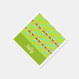 Kleurrijke ijsjes op groen servet