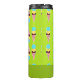 Kleurrijke ijsjes op groen thermosbeker (Achterkant)