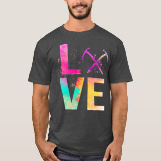 Kleurrijke ijsklimming mam geeft ijsklimmen t-shirt