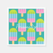 Kleurrijke ijslolly ijs print papier servetten (Voorkant)