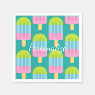 Kleurrijke ijslolly ijs print papier servetten