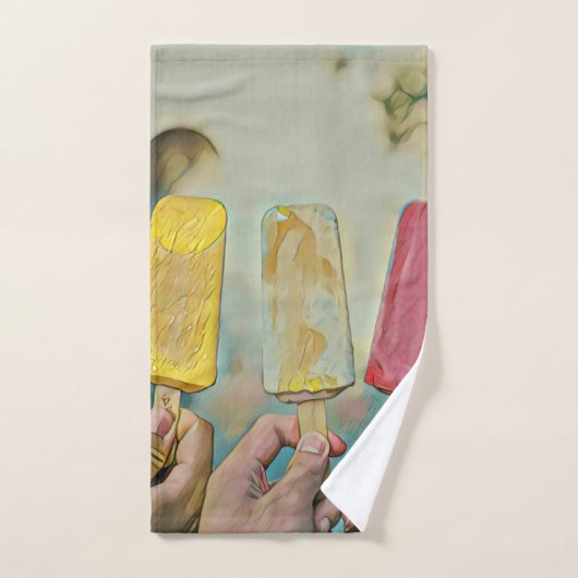 Kleurrijke ijspapillen handdoek (Handdoek)