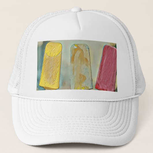 Kleurrijke ijspapillen trucker pet (Voorkant)