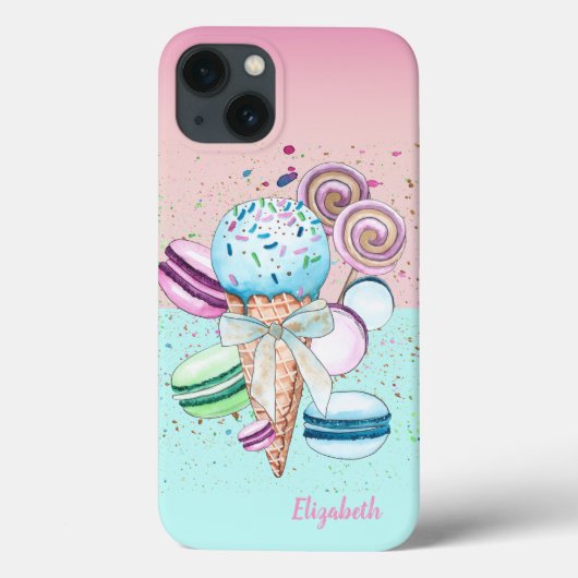 Kleurrijke IJssandwich Macarons Case-Mate iPhone Case (Achterkant)