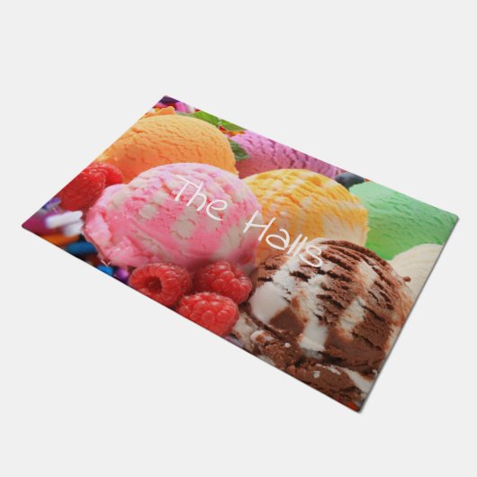 kleurrijke ijsschelpen deurmat (Schuin)