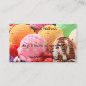 kleurrijke ijsschelpen visitekaartje (Achterkant)