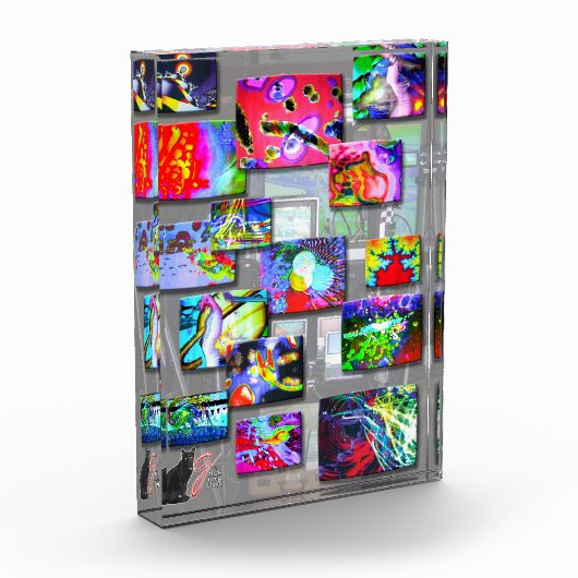 Kleurrijke illustratie Acrylic Blok (Links)
