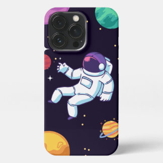 Kleurrijke Illustratie Astronaut iPhone Case 13pro 13 Pro Hoesje