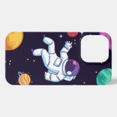 Kleurrijke Illustratie Astronaut iPhone Case 13pro iPhone Hoesje (Achterkant horizontaal)