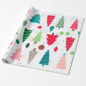 Kleurrijke illustratie kerstschatje voor kinderboo cadeaupapier (Uitgerold)