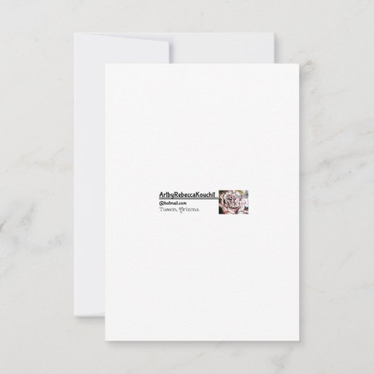 Kleurrijke illustratie met Cactus Bedankkaart (Achterkant)