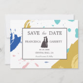 Kleurrijke illustratie penseelstreek kaart (Voorkant)