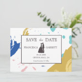 Kleurrijke illustratie penseelstreek kaart (Staand voorkant)