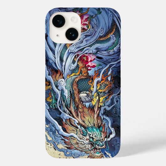 Kleurrijke illustratie van de Chinese draak, mythi Case-Mate iPhone Case (Achterkant)