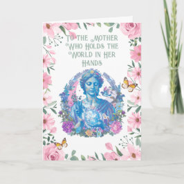 Kleurrijke illustratie van de Moeder Aarde Feestdagen Kaart