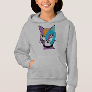 Kleurrijke illustratie van kattenvrouw