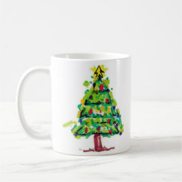 Kleurrijke Illustratie van Kerstboom Koffiemok
