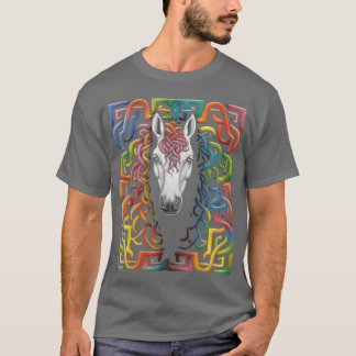Kleurrijke illustratie van mandala-dieren cadeau t-shirt
