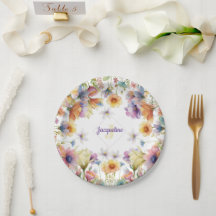 Kleurrijke Illustratie van Wilde Bloem met Initiaa