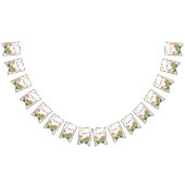 Kleurrijke Illustratie van Wilde Bloem met Initiaa Vlaggetjes (Alle)