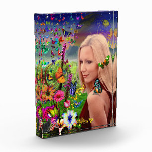 Kleurrijke Illustratie Wensen Acryl Blok