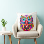 Kleurrijke illustratielampje voor oldtimers kussen (Stoel)