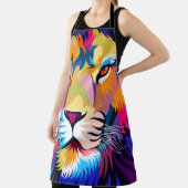 kleurrijke illustraties , een leeuw , eenvoudig on schort (Insitu)