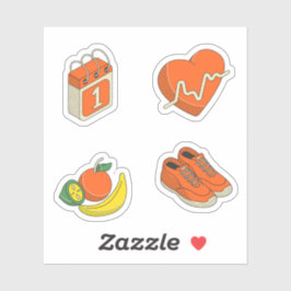 Kleurrijke illustraties Trainers Scrapbooking Sina Sticker
