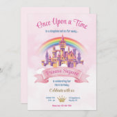 Kleurrijke Illustratieve Prinsessen Verjaardagsfee Kaart (Voorkant / Achterkant)