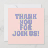 Kleurrijke illustratieve verjaardagsfeestuitnodigi bedankkaart (Voorkant)