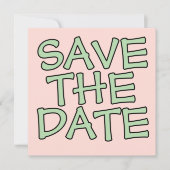 Kleurrijke illustratieve verjaardagsfeestuitnodigi save the date (Voorkant)