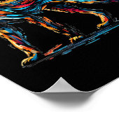 Kleurrijke impressionisme stijl Dierenvriend Cheet Poster (Hoek)