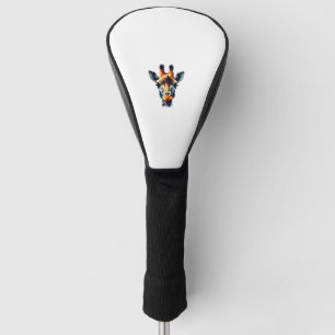 Kleurrijke impressionisme stijl Dierenvriend Giraf Golfheadcover