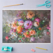 Kleurrijke impressionistische bloemenschilderij De Tissuepapier (Craft)