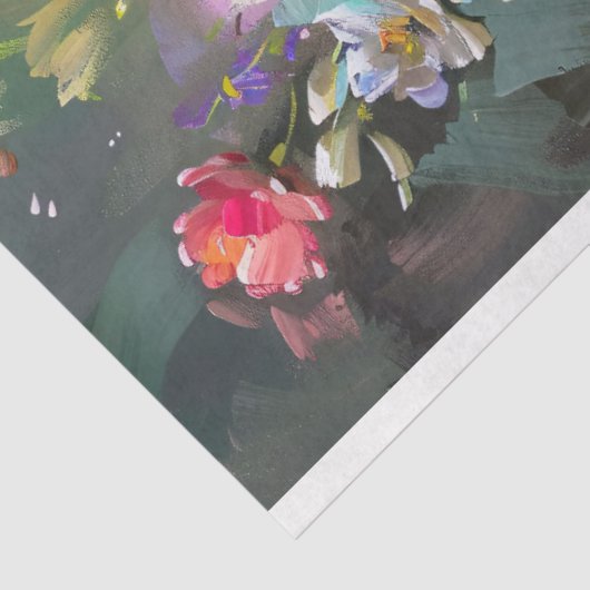 Kleurrijke impressionistische bloemenschilderij De Tissuepapier (Detail)