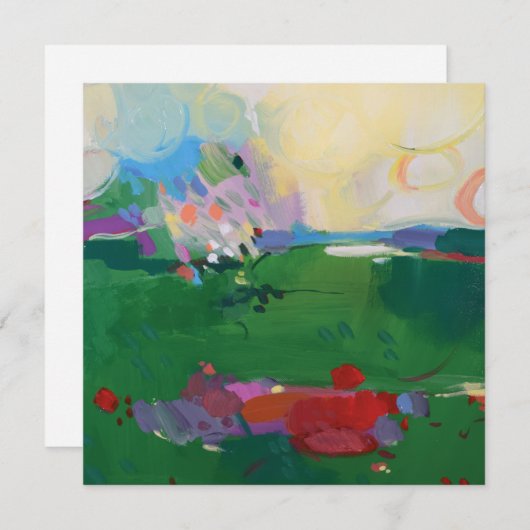 Kleurrijke impressionistische kunst bedankt (Voorkant / Achterkant)