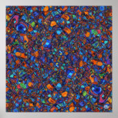 Kleurrijke in elkaar grijpende vormen poster (Voorkant)