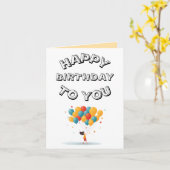 KLEURRIJKE, IN HET OOG SPRINGENDE KINDEREN VERJAAR KAART (Gele Bloem)