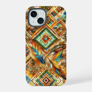 Kleurrijke Indiaanse Print iPhone Hoes 15 Case