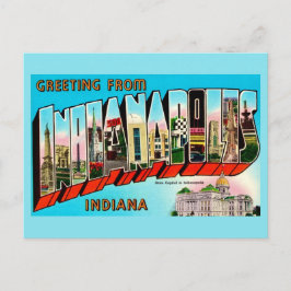 Kleurrijke Indianapolis ansichtkaartgroet Briefkaart