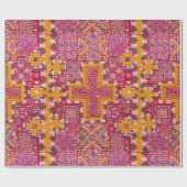 Kleurrijke Indiase borduurwerk print Cadeaupapier (Vlak)