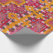 Kleurrijke Indiase borduurwerk print Cadeaupapier (Hoek)