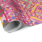 Kleurrijke Indiase borduurwerk print Cadeaupapier (Rol Hoek)