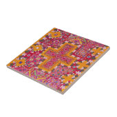 Kleurrijke Indiase borduurwerk print Tegeltje (Zijkant)