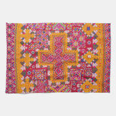 Kleurrijke Indiase borduurwerk print Theedoek (Horizontaal)